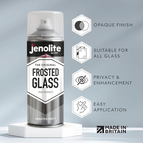 JENOLITE Frosted Glass Spray Paint | OPAQUE MATT FINISH | 400ml | Frosted Window Treatment For Added Privacy | Semi-Transparent Spray For Windows & Doors | Glass Frosting - Cosy Home Interiors JENOLITE Frosted Glass Spray Paint | OPAQUE MATT FINISH | 400ml | Frosted Window Treatment For Added Privacy | Semi-Transparent Spray For Windows & Doors | Glass Frosting - Image 5