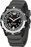 Findtime - Orologio da uomo solare, militare, analogico, industriale, sportivo, impermeabile, tattico, con cinturino in silicone, cassa in lega, quadrante unidirezionale, ghiera girevole, orologio da