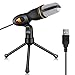 Produktbild TONOR Kondensator-Mikrofon mit USB Schnittstelle Schall Podcast Studio Microphone für PC Laptop Computer - einfaches Plug and play Schwarz