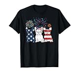 French Bulldog American Flag 4th of July Independence Day T-Shirt