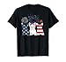 French Bulldog American Flag 4th of July Independence Day T-Shirt
