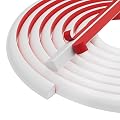 Zehiels Flexible Quarter Round Molding, Silicone Rubber Peel and Stick Molding Trim Self Adhesive Molding Trim for Floor Bathroom Kitchen