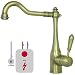 Produktbild Niederdruck Armatur Messing 360° drehbar Küchenarmatur Bronze Nostalgie Wasserhahn für Untertischgeräte