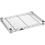 ドウシシャ(DOSHISHA) ルミナス ポール径19mm用パーツ 棚板 スチールシェルフ(耐荷重150kg)ワイヤー幅方向 1枚(スリーブ付き) 幅34.5×奥行24.5cm ST3525