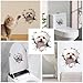 3D-Hunde-Aufkleber, niedlicher Welpen-Wandaufkleber, entfernbare Vinyl-Aufkleber und Malteser-Hunde-Aufkleber, Kühlschrank für Wand, Stick, niedlich