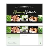 GESCHENKGUTSCHEINcom by POS-HAUER. 100 Gutscheine, blanko zum selber Ausfüllen. Für Kosmetikinstitut Massagepraxis Wellness Spa.