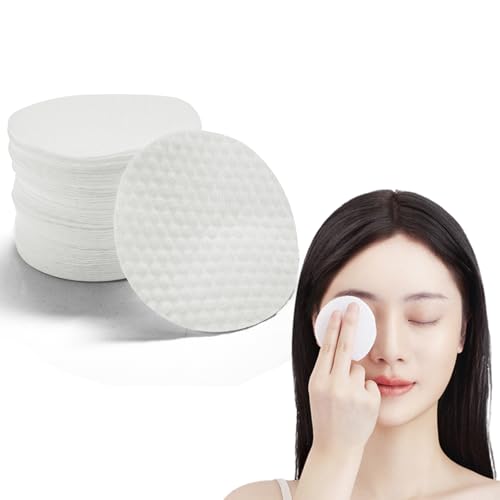 Vitalux トナーパッド ふきとり用 丸型 詰め替え 天然コットン 凹凸エンボス 薄型 パック クレンジングパッド 化粧水用 (100枚入り)
