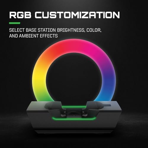 RIG R8 Spectre PRO HX Wireless Gaming Headset for Xbox Series X|S, Xbox One, PC, Mobile; Graphene Drivers, 3D Audio, Noise-Canceling Mic, Dual 2.4GHz / Bluetooth, 60-Hr Battery, RGB Charging Base by RIG - Used condition - Image 7