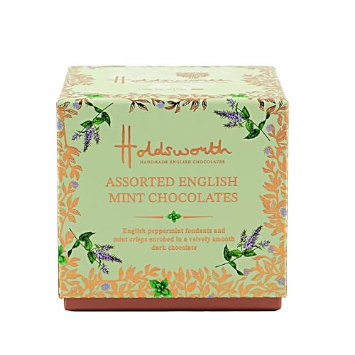 Holdsworth Chocolates - Assorted English Mint Chocolates - A collection of dark chocolate English peppermint fondants and crisps - 175g.