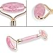 INOTKA Luxe Rose Quartz Roller With Jade Gua Sha Massage Tool, Certified Natural Brazilian Rose Quartz, Massager for Body, Face Depuffing, Lymphatic Drainage