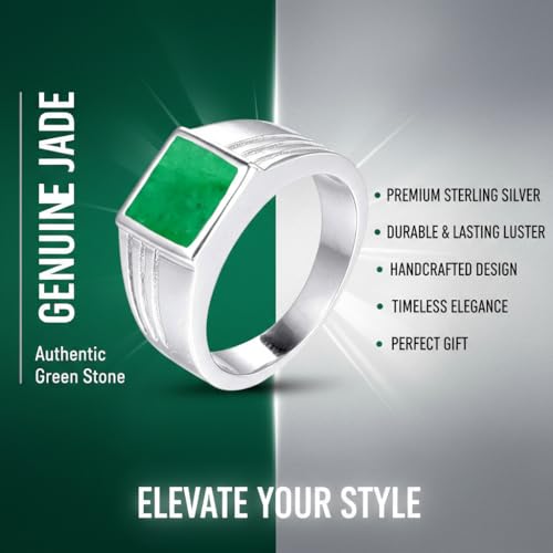 Bague en argent avec pierre précieuse rectangulaire lithothérapie