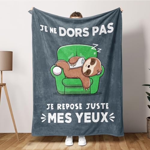 Idée cadeaux homme pour cocooning : grand plaid chaud de Noël et fête des pères