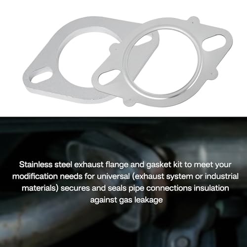 Image of PTEROSAUR Exhaust Flange Gasket,2.25 inch 57 mm 2 Bolt Replacement Exhaust Flange Repair, High Temp Exhaust Gasket