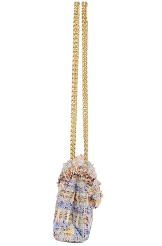 Kurt Geiger London Mini Brixton Leather Shoulder Bag Crossbody (Lilac Tweed) - Thumbnail 3