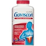 Gaviscon Extra Strength Tablets - 120 Count - Chewable Foaming Antacid Tablets for Day and Night Heartburn Relief, Acid Reflux and GERD Relief, Fruit Blend - Free of Aluminum, Lactose and Gluten