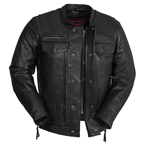 Mens Motorcycle Leather Riding Jacket
