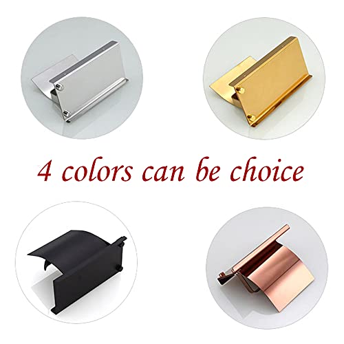 Toilet Roll Holder, Bathroom Storage, Tissue Roll Holder with Phone Storage Shelf Screws - Image 4