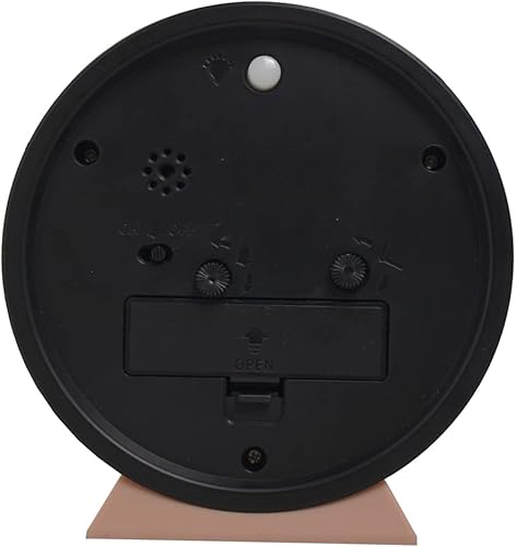 Miniatura 4 de Reloj despertador analógico retro vintage de 4.5 pulgadas, funciona con pilas, pequeño reloj de mesa de noche silencioso con luz nocturna para