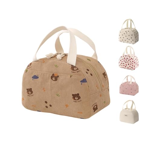 LERANXIN 6,5L Bolsa Termica Porta Alimentos, 25×14×19cm Bolso Termico Comida Trabajo, Bolsa Comida Trabajo para Mujer, Portátil Lunch Bag para Adultos, Ideal para el Trabajo, Viajes, Picnic