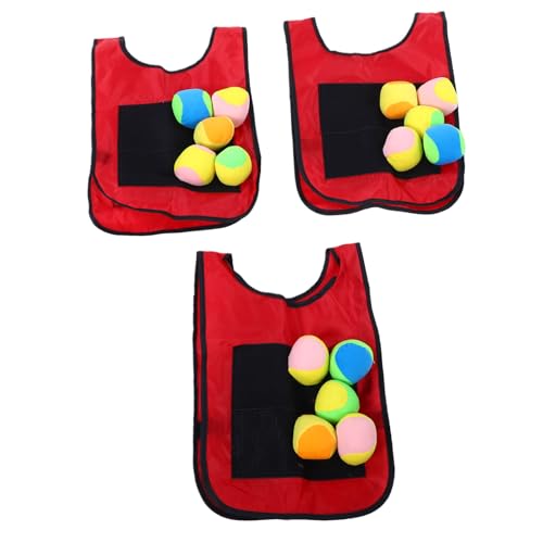 Juego de chalecos con bolas adhesivas de tela Drfeify de 29 x 42 cm con 10 bolas de espuma suave 7