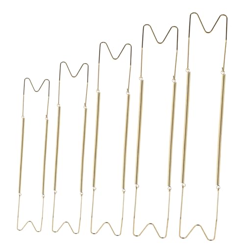 OKUMEYR 5pcs Stainless Hangers Invisible Hooks for Wall Display Plate Holders for Living Room and Bedroom Decor