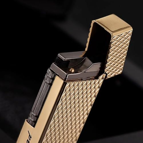 Encendedor portátil metálico negro ajustable y recargable miniatura 3