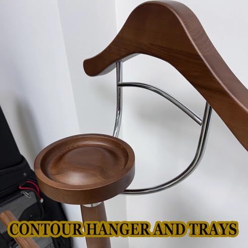 KPHYMOD Galan de Noche Soportes Para Trajes, Estantes Para Ropa De Mayordomo, Soporte De Valet Para Trajes De Madera, Estante Para Ropa Para Oficina, Sala De Estar, Dormitorio, Centro Comercial - imagen 6