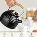 Stainless Steel Whistling Tea Kettle 3 L Tea Kettle Stovetop Teapot Hot Water Kettle with Whistle Spout, Fast Boiling, Living Electric Kettle Stove Top Food Grade Coffee Milk Tea Pot Folding Handle