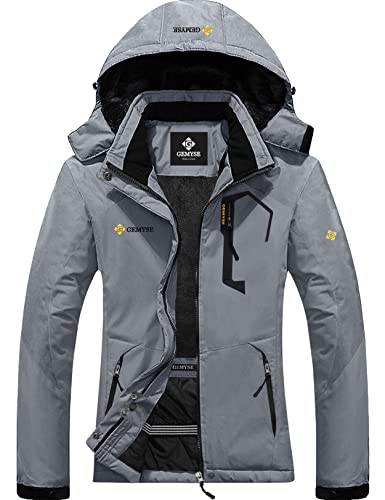 GEMYSE Women's Mountain Waterproof Ski Snow Jacket Winter Windproof Rain Jacket (Mid Grey,Small) GEMYSE Women's Mountain Waterproof Ski Snow Jacket Winter Windproof Rain Jacket (Mid Grey,Small)