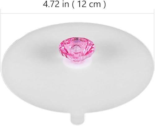 Miniatura 2 de Luxshiny 6 tapas herméticas de silicona transparente de diamante para bebidas calientes, de grado alimenticio, reutilizables, colores brillantes