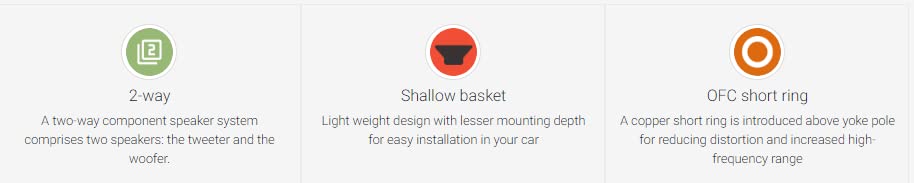 Image of Pioneer Car Speaker Ts-G1620S-2, 16 Cm Speakers with Coaxial 2 Way Max Wattage 300W Nominal Wattage 40W - Black