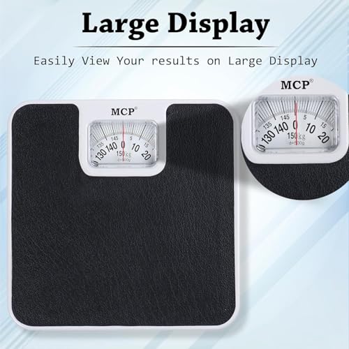 Image of MCP Healthcare Analog Body Weight Scale | Mechanical Scale | Non-Skid | Simple Dial Calibration Bathroom Body Scale, Gym Weight Scale (120.00, Kilograms)