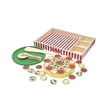 KIOALXZ Pizza Spielküche aus Holz für Kinder – Fördert Rollenspiele und Kreativität – Geschenk für angehende Köche ab 3 Jahren – Spielzeug Pizza Spielzeug aus Holz