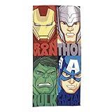 Ideal para playa y piscina ARDITEX AV13054 Toalla de Microfibra de 70x140cm de Marvel-Vengadores