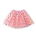 Jastore® Baby Girls' Polka Dot Tutu Glitter Ballet Triple Layer Soft Tulle Dance Skirt (3-10 Years, Pink)
