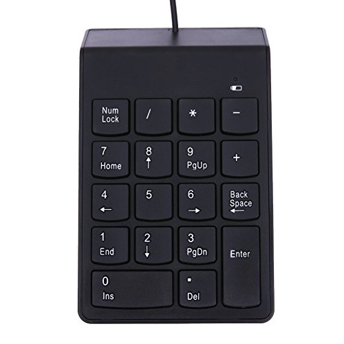 Ahomi Nuevo USB Mini 18 Teclas Laptop Note Num Pad Numeric Number Teclado Teclado