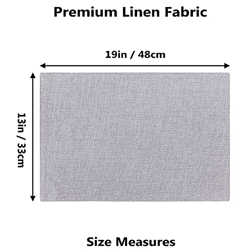 Home Brilliant Cloth Placemats Set Of 4 Heat Resistant Washable Placemats For Parties Buffet Dinner Coasters Trivet, 13 X 19 Inches, Light Grey #TOP5