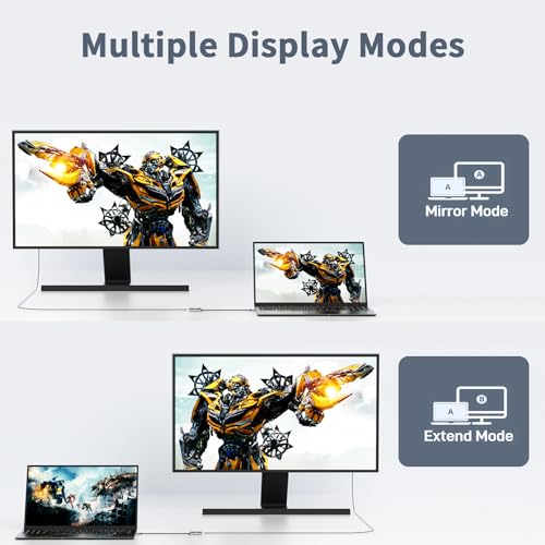 Adaptador USB C a HDMI, Adaptador Multipuerto USB C con 4K@60HZ, USB 3.0 y 100W PD Carga Rápida, Hub Tipo C Compatible con MacBook Pro/Air, iPad Pro/Air, Samsung, Surface, Pixelbook, HP - imagen 4