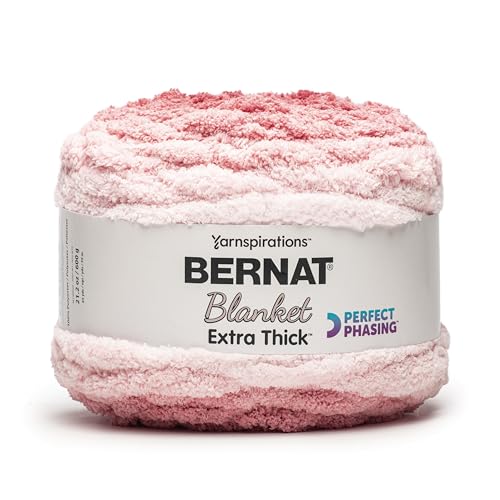 Image of Bernat Blanket Extra Thick Perfect Phasing Brick Red Yarn - 1 Pack of 21.12oz /598.74g - 100% Polyester - #7 Jumbo - 72 Yards - Chunky Yarn for Hand Knitting, Crocheting, Crafts & Amigurumi