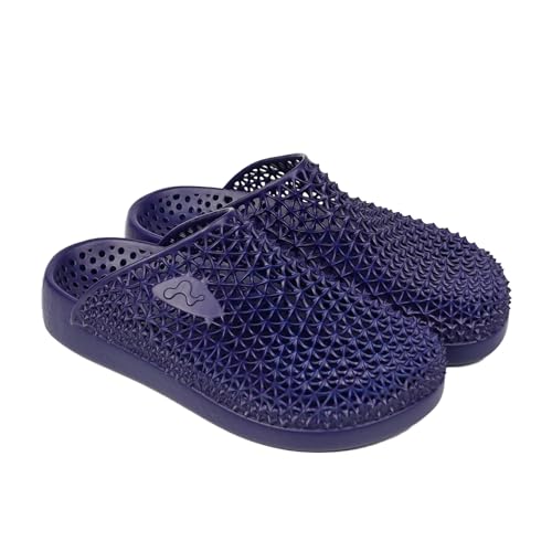 Unisex 3D Printed Slides for Men Women, Closed-Toe Slippers, Ergonomic Mellow Recovery shoes, Arch Support, Spiked Design, Moonwalker Recovery Sandals