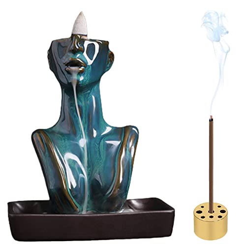 Ranerane Backflow Incense Holder Waterfall Incense Burner,With 40 Sandalwood Incense Sticks 30 Incense Cones,Aromatherapy Ornament Statues Home Decor Desk Decor For Meditation Yoga Office #TOP1