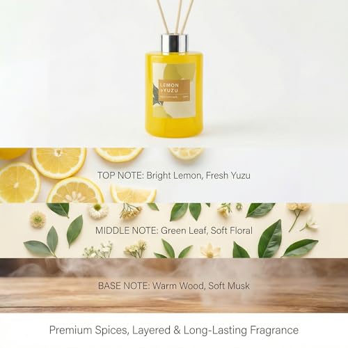 Difusor de varillas aroma limón 120 ml set natural miniatura 5