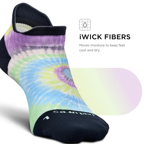 Image of Feetures Elite Light Cushion No Show Tab Sock Wave