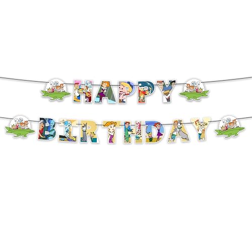 Bannière Happy Birthday Gerge Jetsn : fini les murs vides aux anniversaires