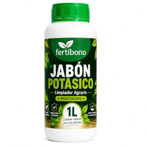 Fertibono Jabón Potásico 1L | Multiusos Concentrado | Uso Versátil en Huertos, Jardines y Plantas de Interior | Natural y Biodegradable