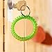 QMET Pack of 35 Stretchable Plastic Bracelet Wrist Coil Wrist band Key Ring Chain Holder Tag (7 COLORS MIXED)