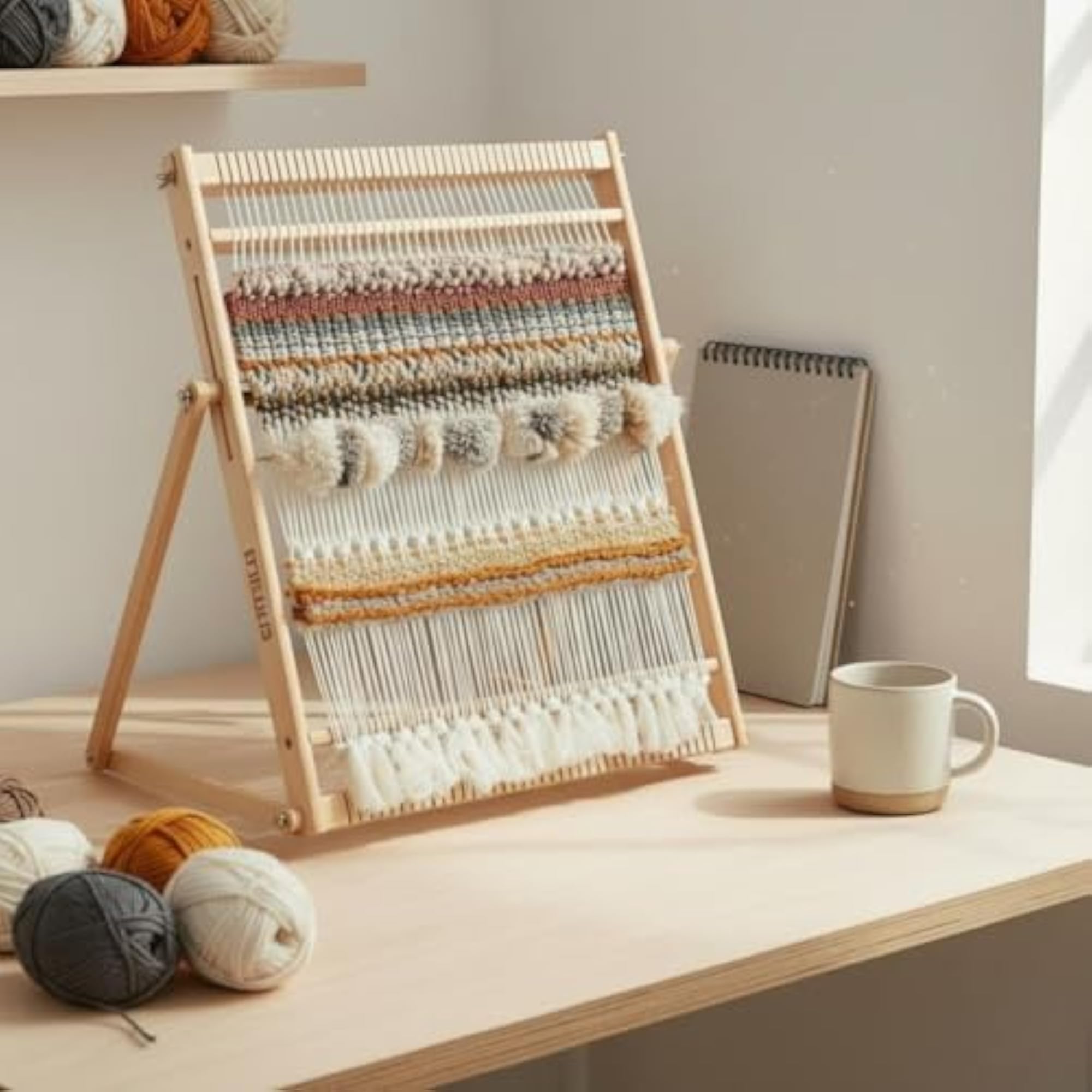 Natural Wood Weaving Loom Kit for DIY Tapestry