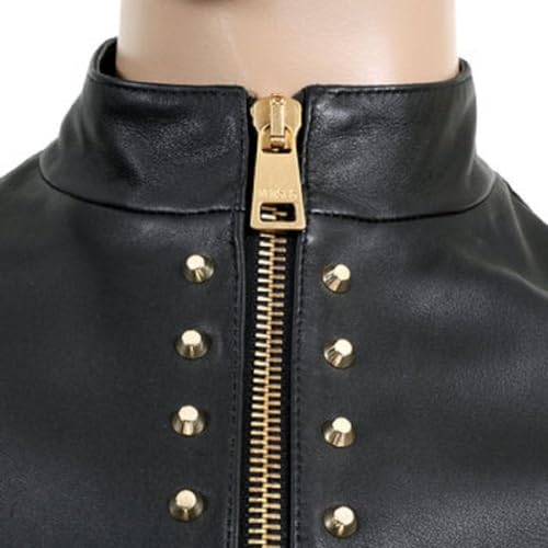 BLS Black Biker Soft Genuine Leather Fashion Studded Party Wear Jacket for Men4
