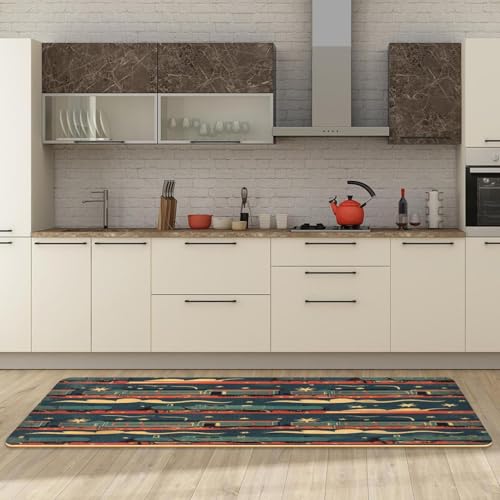 Tapete de cocina lavable VAPOKF para evitar resbalones y proteger el suelo, juego de 2 piezas 6