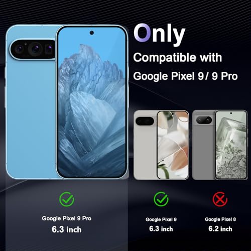 Image of Case for Google Pixel 9 /Pixel 9 Pro, Military Grade Drop Protection Phone Case, Yellowing Resistant, Anti-Scratch Hard PC Back, Shockproof Hard Ultra-Thin Protective Cover, Clear